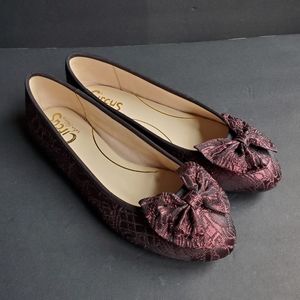 Sam Edelman Circus Red Black Bow Ballet Flats 8.5